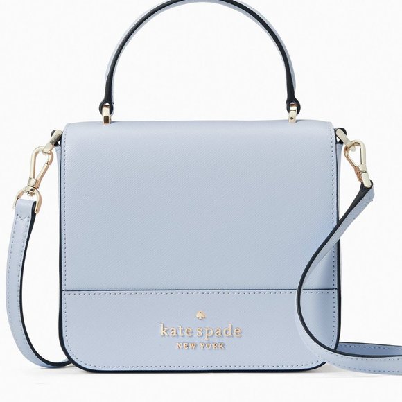 New Kate Spade Staci Square Crossbody Pale Hydrangea - Picture 1 of 5